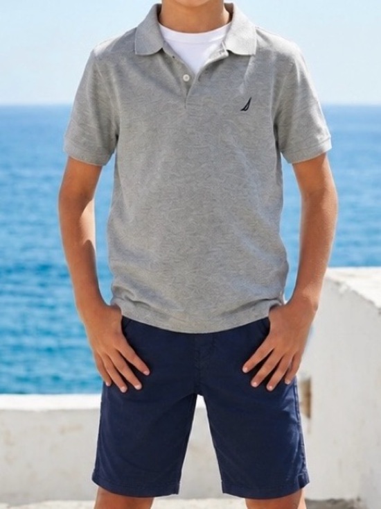 Nautica Other - Nautica Light Gray Polo and Navy Shorts Set